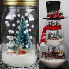 5Pcs 16cm Mini Christmas Tree Pine Tabletop Snow Frost Ornaments Table D cor