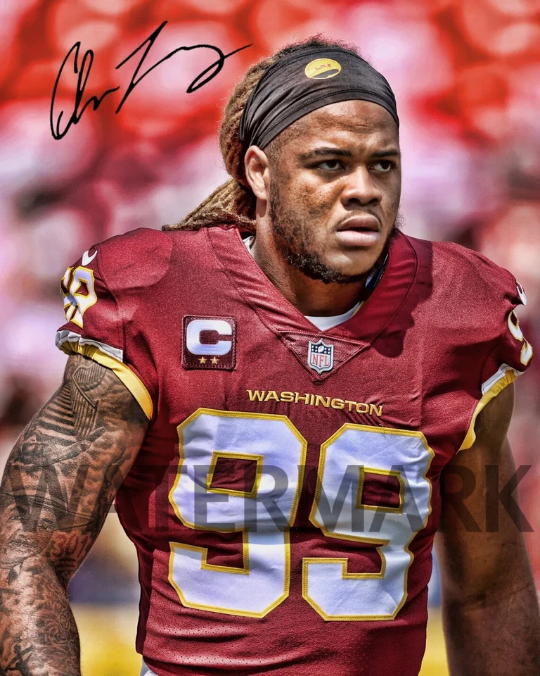 Chase Young Washington Commanders NFL 8x10 Poster Autographed RP Custom-Made - Image 2 of 3