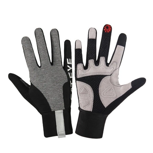 Cateye Long Finger Reflective Cycling Gloves L