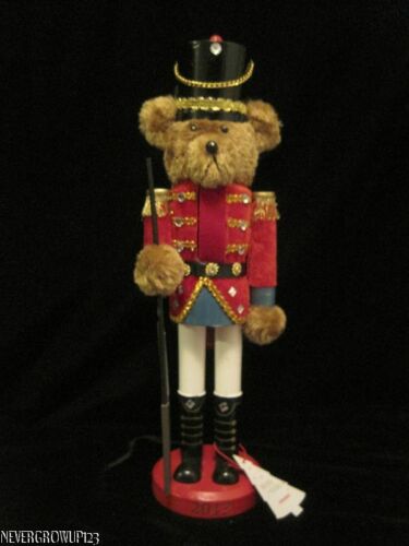 2013 MARTHA STEWART HOLIDAY CHRISTMAS 14" TEDDY BEAR NUTCRACKER FIGURINE~NWT - Picture 1 of 4