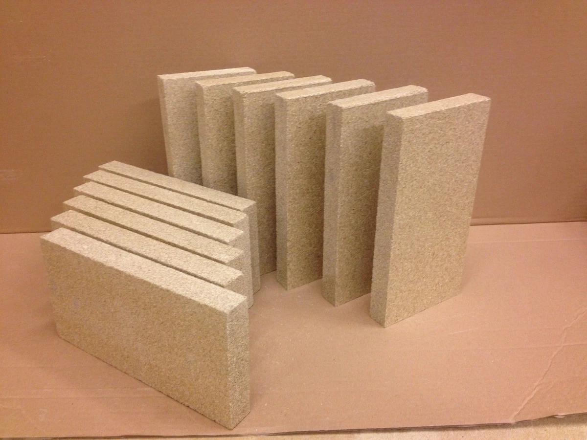 Vermiculite firebrick 230mm x 114mm x25mm replacement Woodburner Villager  stoves | eBay
