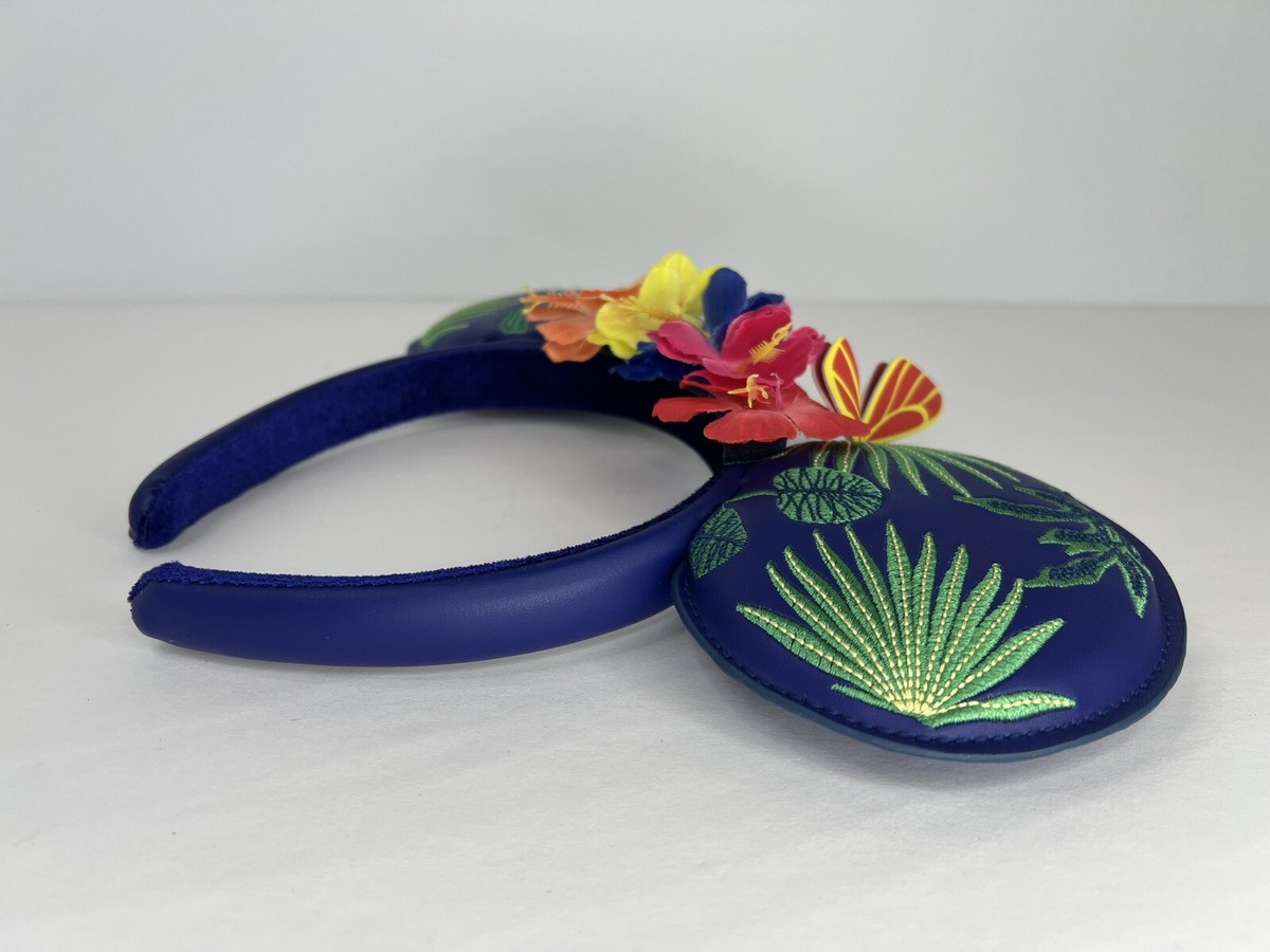 Disney Ears Encanto Headband Blue Faux Leather Embroidered Tropical 2023 ezy-watermark_03-10-2023_11-54  main image 2