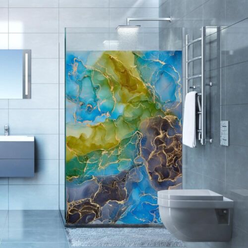Pellicola adesiva per vetro Marmo multicolore finestre box doccia bagno vetrate - Imagen 1 de 6