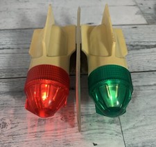 Retro Vintage Rocket Red/Green Bike  Battery Light Works, Mountable Ready To Use