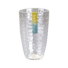 Pack of Tall Clear Plastic Tumblers Dimple Design for Picnics, BBQs & Parties