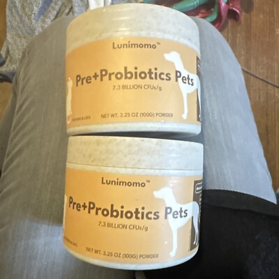 Lunimomo Pre+Probiotics for Dogs & Cats 7.3 Bil CFUs, 100 Svg, Exp 1/26, 2 Pack