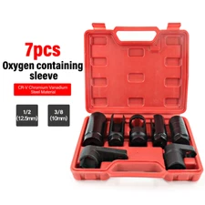 7PC O2 Oxygen Sensor Socket Thread Chaser Set O2 Sensor Wrench Removal Tool