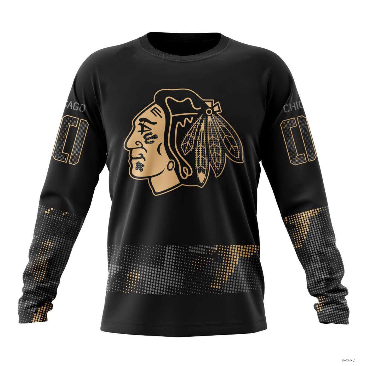 Chicago Blackhawks Personalized Military Appreciation Hoodie