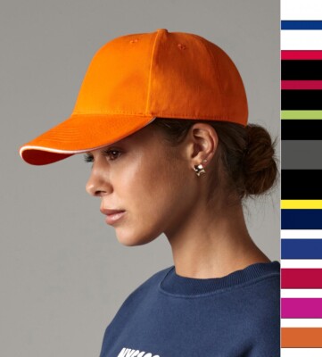 10 Stück Set Beechfield Unisex Athleisure 6 Panel Cap Schirmmütze Baumwolle B20 