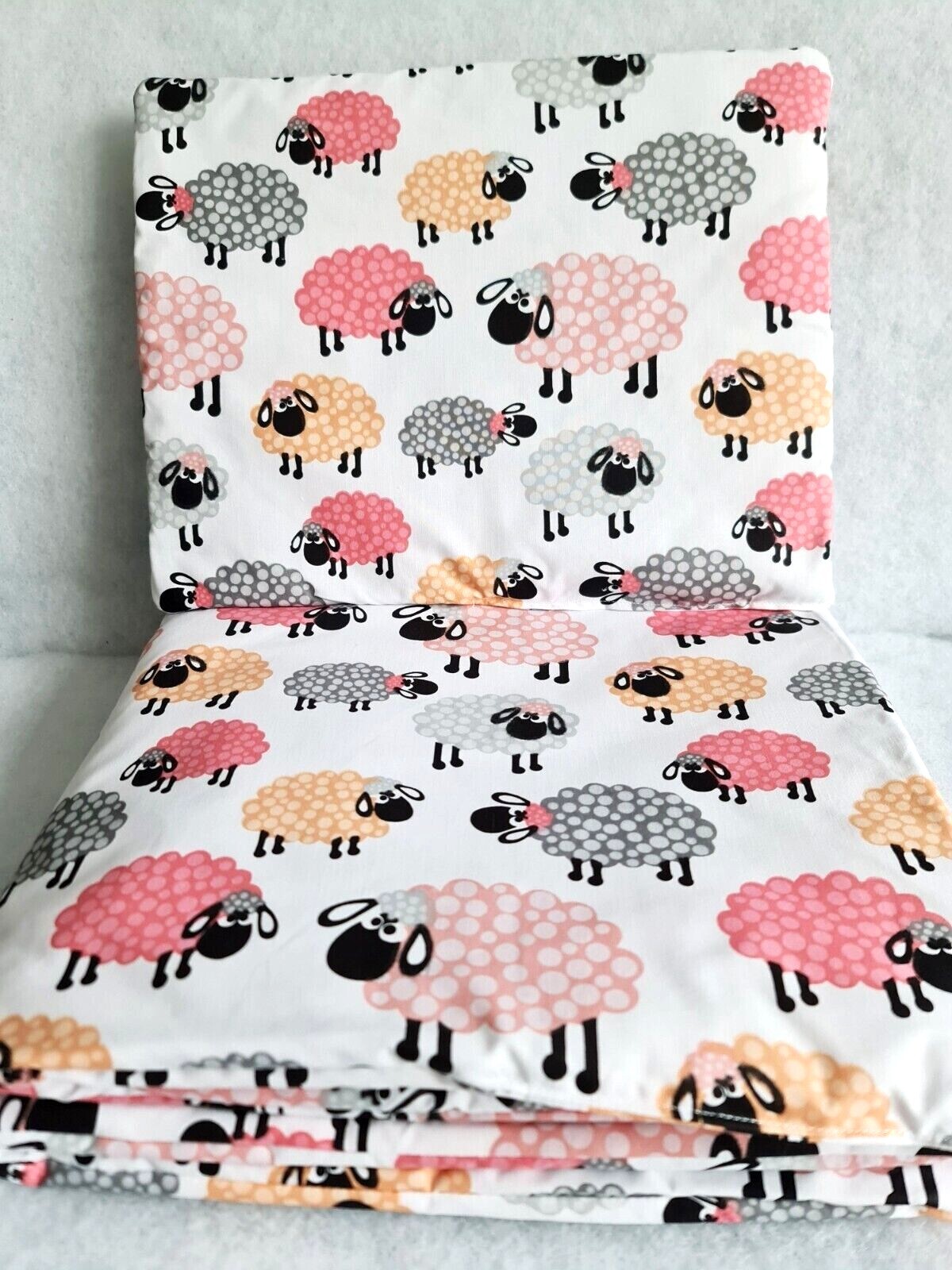 Set lenzuola 4 pezzi per lettino bambino rosa con pecore