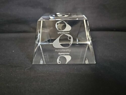 Astro Reality Aldrin Family Foundation Crystal Paperweight in Original Box - Picture 4 of 9