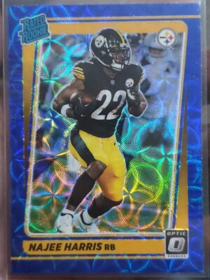 2021 Optic Football Najee Harris Blue Scope Prizm Rated Rookie.