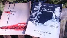 2 VINTAGE ARTS AND CRAFTS CATALOGS METAL / COPPER ENAMELING 1950'S