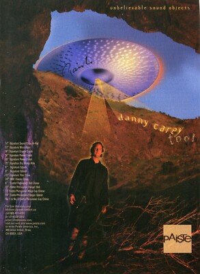 2001 Print Ad of Paiste Drum Cymbal Setup w Danny Carey of Tool