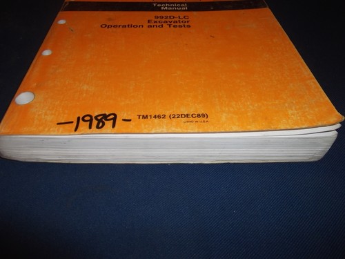 JOHN DEERE 992D LC EXCAVATOR TECHNICAL SERVICE SHOP OP / TEST MANUAL BOOK TM1462 - Picture 3 of 3
