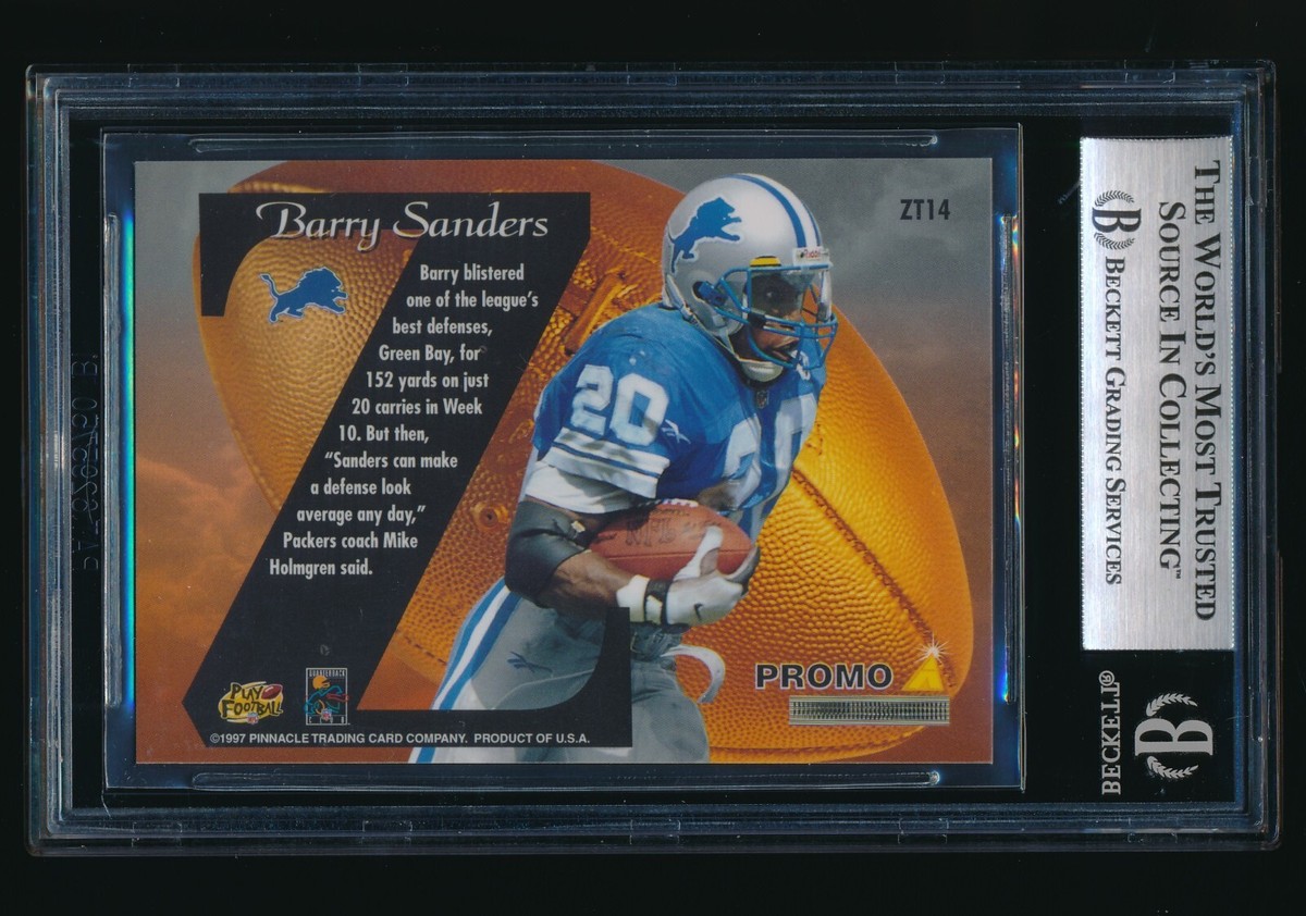 1997 Pinnacle Zenith - Z Team Barry Sanders #ZT14 Promo for sale