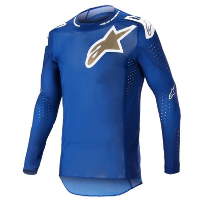 Alpinestars MX Jersey Supertech Bruin - Ucla Blue/Brushed Gold