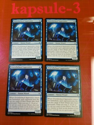 4x Overwhelmed Apprentice | Throne of Eldraine | MTG Magic