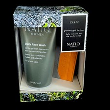 Natio Mens Skin Care Grooming Daily Face Wash 150g Gel Foam Gift Set Man Teen