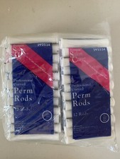 Brentwood Salon Care Curved Perm Rods White 12 Packs Bundle 292534 NEW