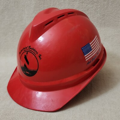 Industrial Builders Inc Fargo North Dakota HARD HAT MSA V-GARD 500 Red Job-Worn