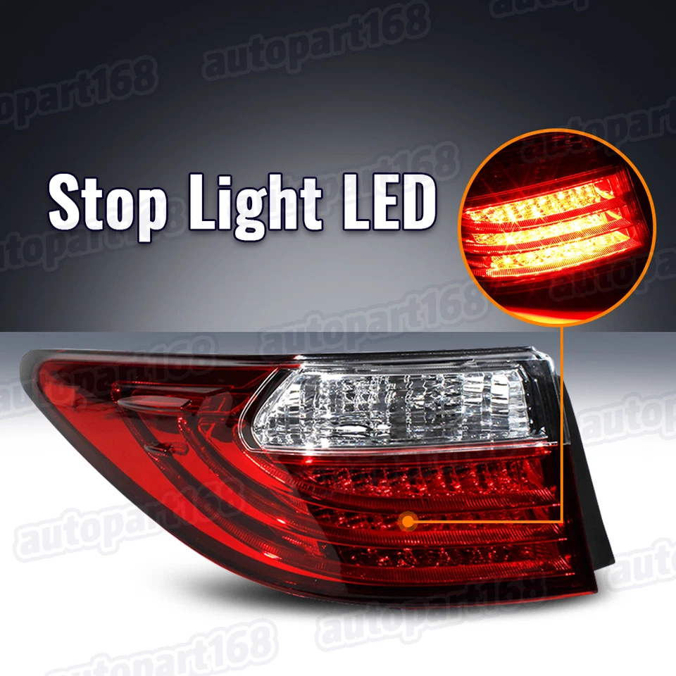 For 2013-2015 Lexus ES350 Rear Tail Light Lamp Left Driver Side Outer W/ Bulb Foto 2 de 4