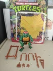 Vintage TMNT Ninja Turtles Figure Michaelangelo 1988 Complete With Cardback