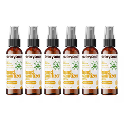 Everyone Hand Sanitizer Spray Coconut & Lemon 2 oz (Pack of 6)