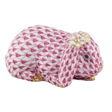 HEREND,  SPRING  BUNNY,  PINK  FISHNET #VHP-1...