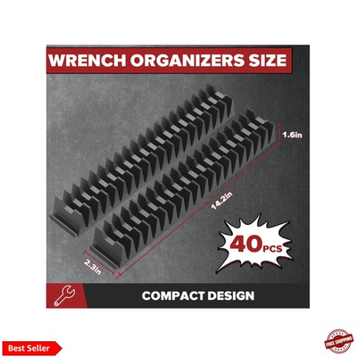 #ad 40PCS Modular Wrench Organizer Wrench Holder Wrench Tool Organizers for Too... $20.99