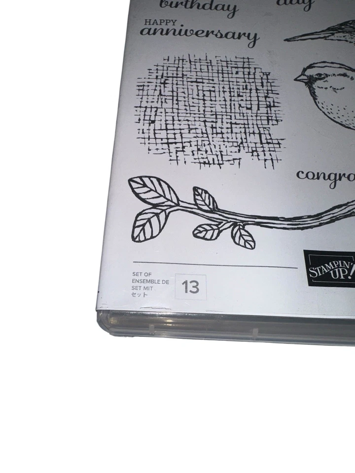 Stampin Up! Juego de estampillas de fotopolímero BEST BIRDS 13 piezas adhesivas Foto 2 de 4