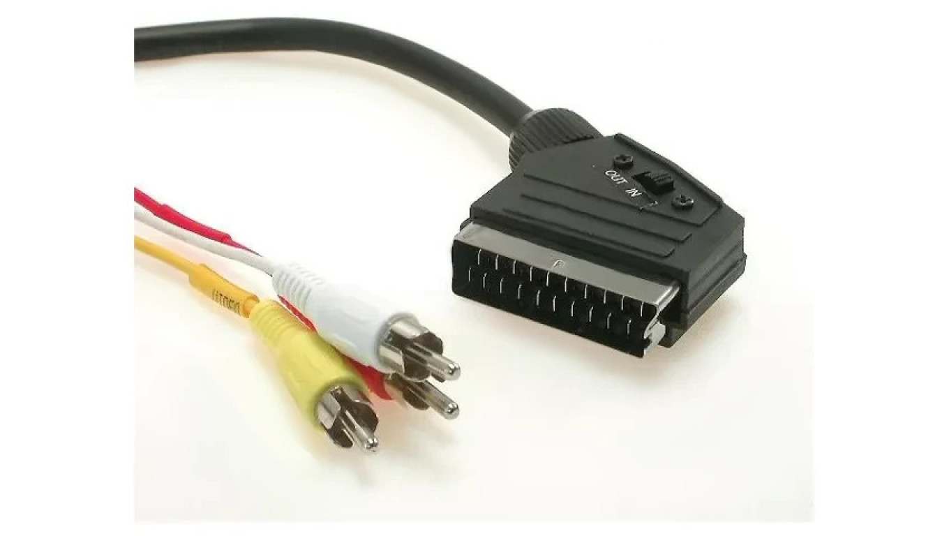 SCART-323 Кабель RCA wtyk x3 SCART wtyk 3 м 3490₽