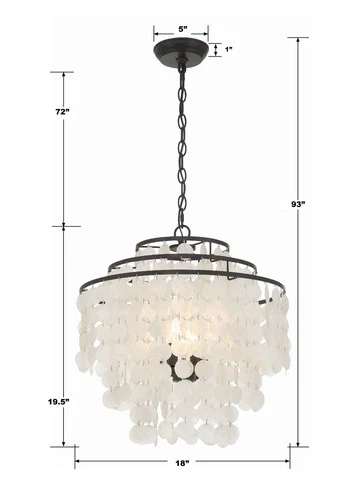 Crystorama Brielle 18" Wide Dark Bronze 4-Light Chandelier - Picture 4 of 9