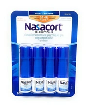 Nasacort Allergy 24 Hour, 0.57 Fluid Ounce, ApMpGI 4 Pack (120 Sprays/Pack) 