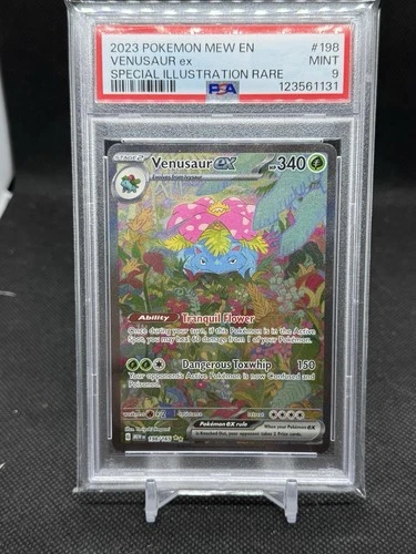 2023 POKEMON MEW EN-151 SPECIAL ILLUSTRATION RARE #198 VENUSAUR EX PSA 9