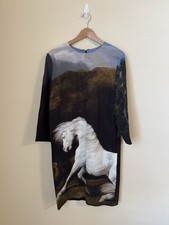 Stella McCartney Horse Print Kira Shift Dress Multicolor 40