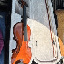 4/4 Acoustic Violin Brown 4-String Right-Handed w/Case Bow Bridge