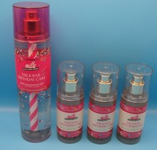 Bath Body Works Lot MILK BAR BIRTHDAY CAKE Fine Fragrance Mist 1 Travel 3