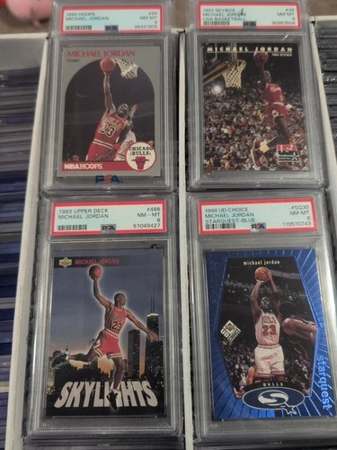 Michael Jordan 4 Card PSA 8 Lot