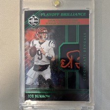 2023 Panini Limited Playoff Brilliance Joe Burrow Emerald Spotlight /5 Bengals
