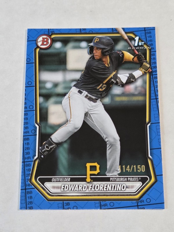 2026 Bowman Blue Pattern Parallel /150 Edward Florentino Pirates