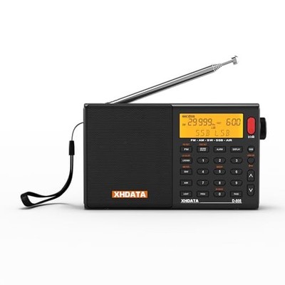 XHDATA D-808 Tragbares FM AM SW Kurzwellen Air Band Radio SSB Schwarz R87242258
