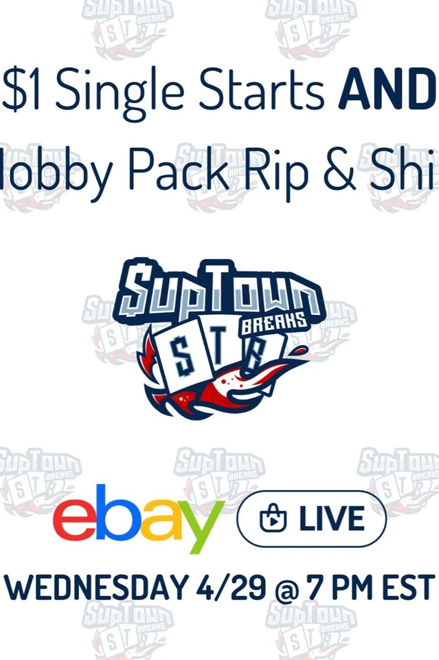 $1 start singles and rip and ship packs (packs can be shipped sealed)!