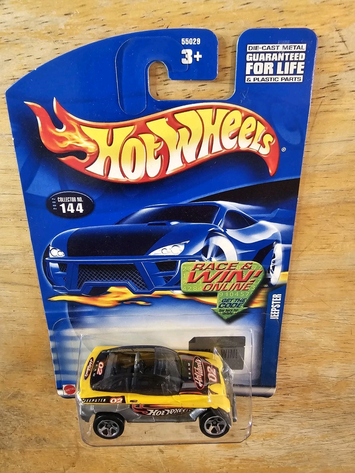 Hot Wheels Jeepster, Yellow; 2002 Collector No. 144