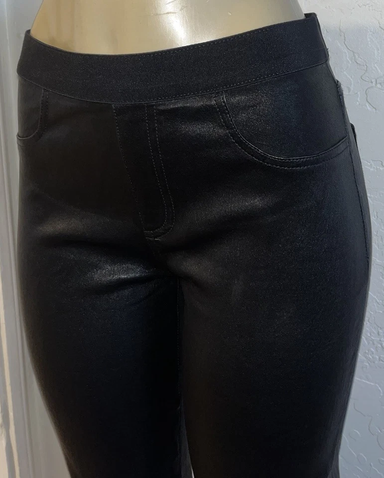 Leggings Pantalones Vintage GAP 1969 Pull-On 100% Cuero Cordero Real Negro Talla 31 (12) Foto 2 de 4