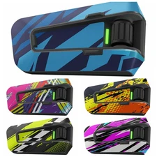 Matte Wrap Sticker Cover x1 For Cardo Packtalk Edge Device Gray Blue Purple