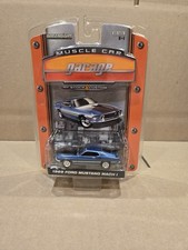 Greenlight Muscle Car Garage Stock & Custom 1:64 1969 Ford Mustang Mach 1 Blue