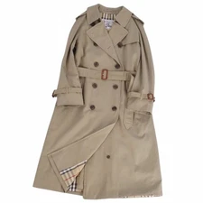 Vintage Burberry Burberrys Coat Trench 100% Cotton Women 7AB2 Used MOLO-0