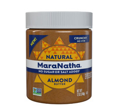 MaraNatha Natural No Sugar No Salt Crunchy Almond Butter, 12 oz