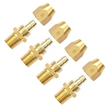 pcs Premium Solid Brass Pneumatics Reusable Rubber Hose Rubber 3/8X1/4 MNPT 2